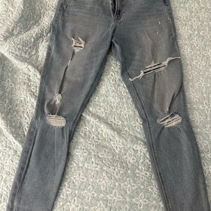 Old Navy Blue Skinny Distressed Jeans